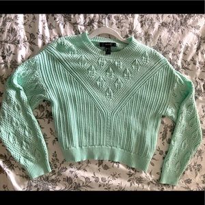 Green knit sweater